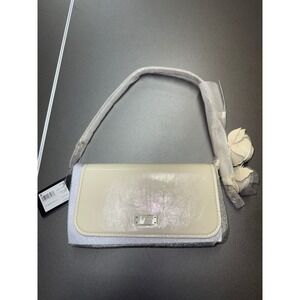 Kate Spade Liv Wrinkle Patent Leather Shoulder Bag Cashew Milk Cream KM230 NEW